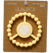 Wholesale - 1pc Silicone Peace Teether - Yellow "Nature Girl" C/P 100, UPC: 195010113229